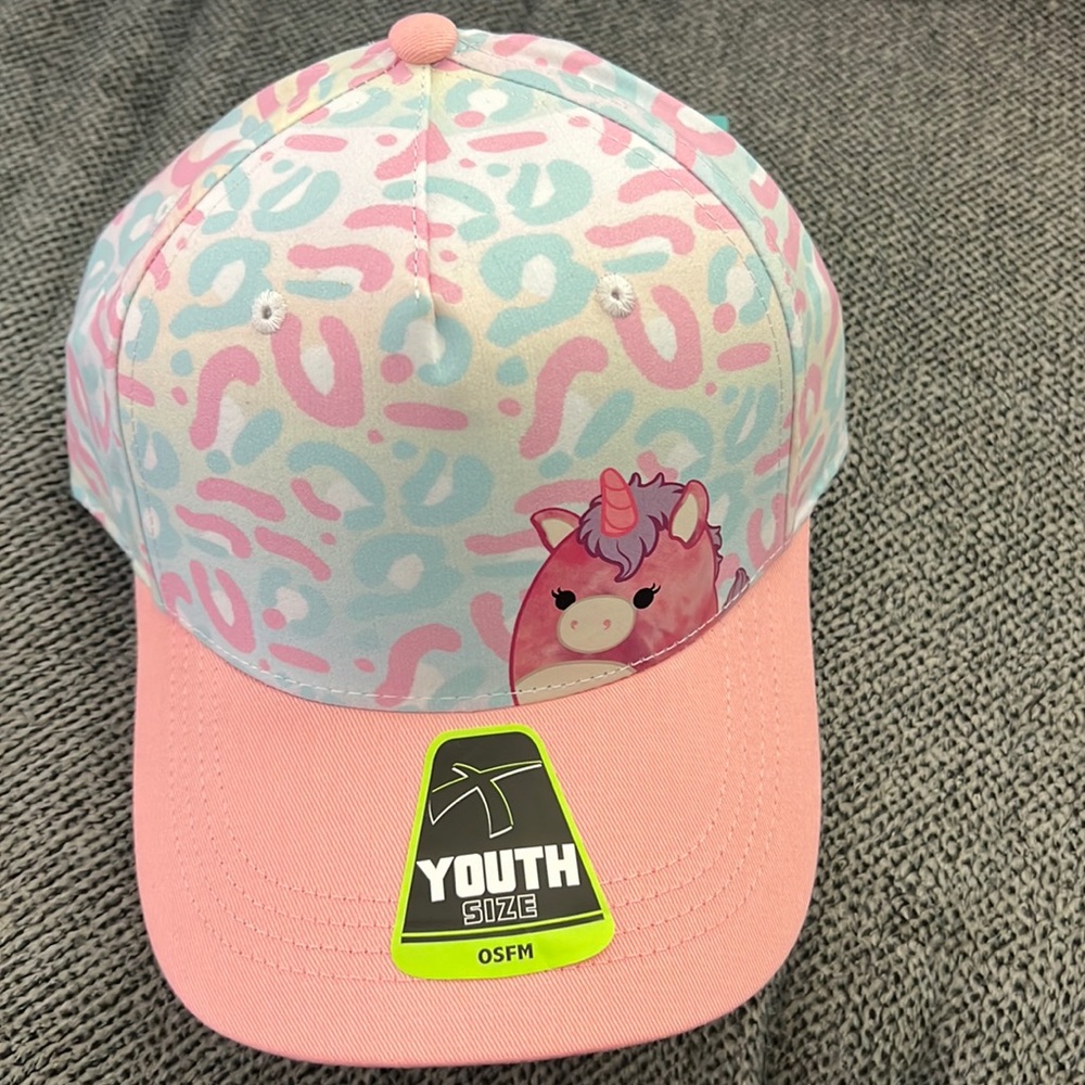 NWT KellyToy Original Squishmallow Lola Cheetah Youth size Cap